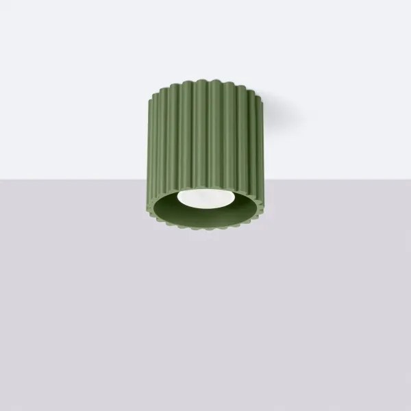 Sollux  SL.1794 - Bodové svietidlo AURA 1xGU10/10W/230V 10 cm zelené