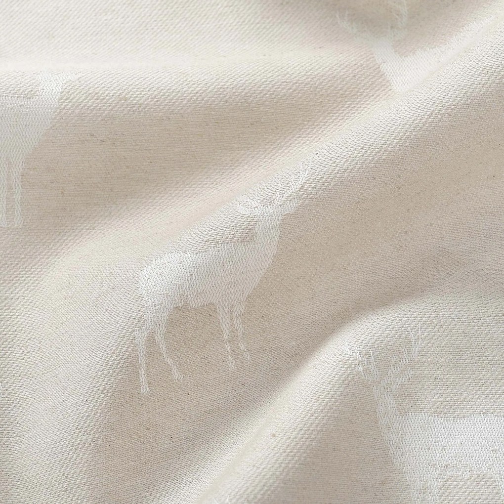 Goldea vianočný záves natura – jeleňe na režnej 240x135 cm
