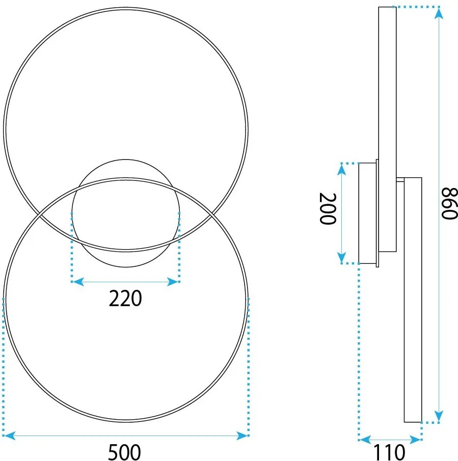Toolight Toolight, LED stropné svietidlo, 85cm, 35W, 4000K, 3000lm, SWE062-C, zlatá matná, OSW-20162