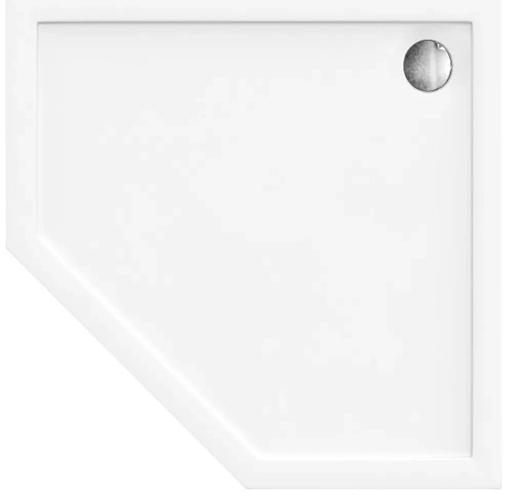 Rea Diamond - akrylátová sprchová vanička 80 x 80 x 5 cm + sifón, biela, REA-K8544