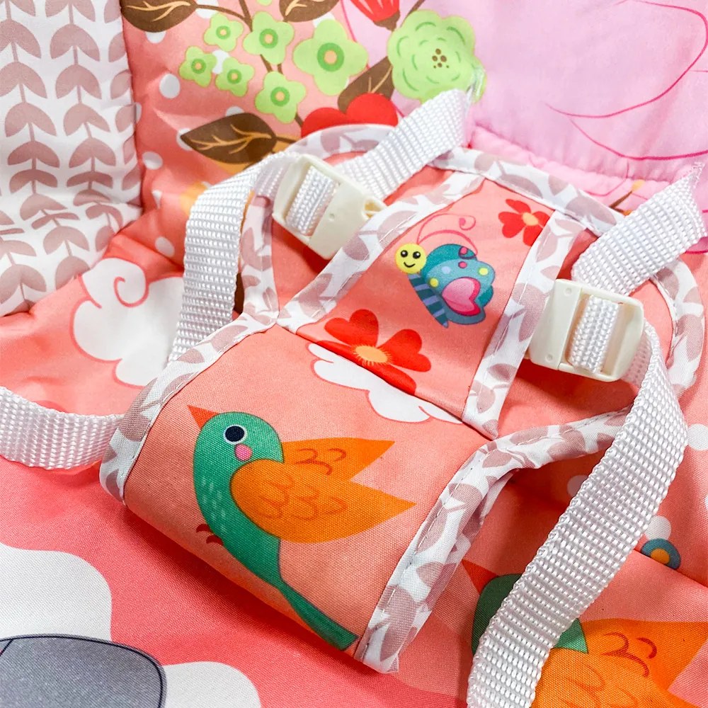 Vibrujúce, hudobné ležadlo do 18 kg, ružové