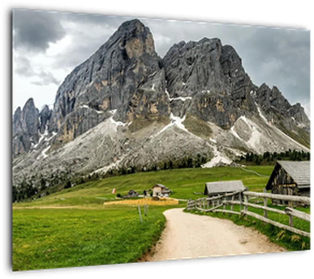 Sklenený obraz - V rakúskych horách (70x50 cm)