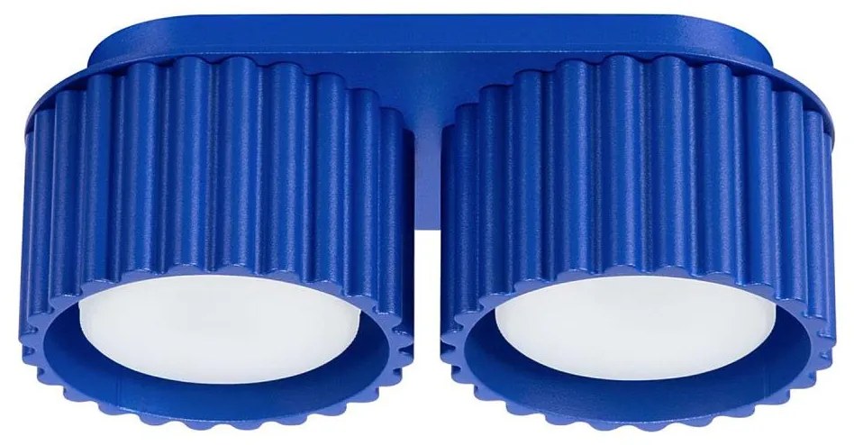 Sollux SL.1813 - Bodové svietidlo AURA 2xGX53/10W/230V modré