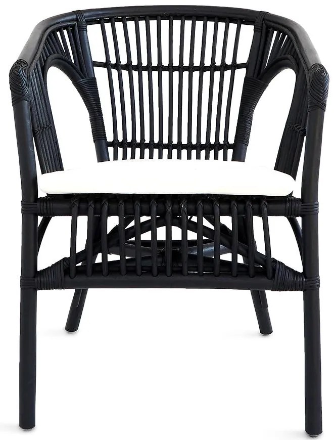 Ratanová stolička Dion čierna