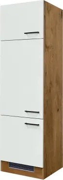 Kuchynská skriňa pre vstavanú chladničku Avila GIT60, dub lancelot/krémová, šírka 60 cm%