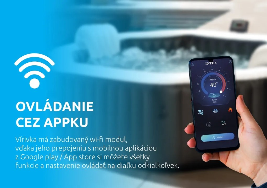 Intex | Vírivý bazén Pure Spa Greystone Deluxe Bubble Spa 4 NP | 11400294