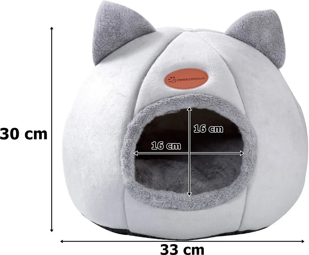 Domček pre mačky Amber veľ. M sivý