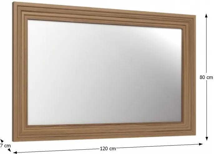 Zrkadlo na stenu Royal LS - biela sosna nordická / dub divoký