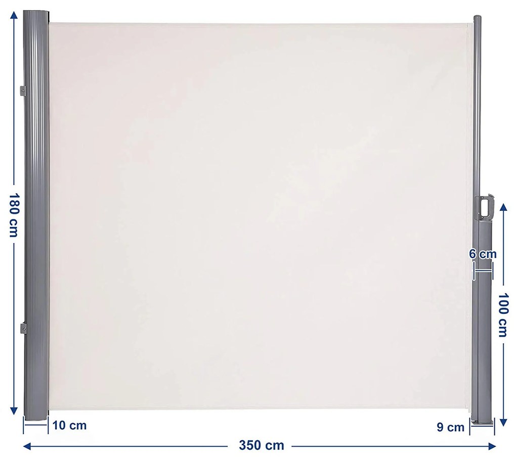 Bočná markíza 180x350 cm béžová