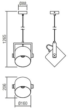 Redo 01-2402 - Luster na lanku POOH 1xE27/42W/230V buk