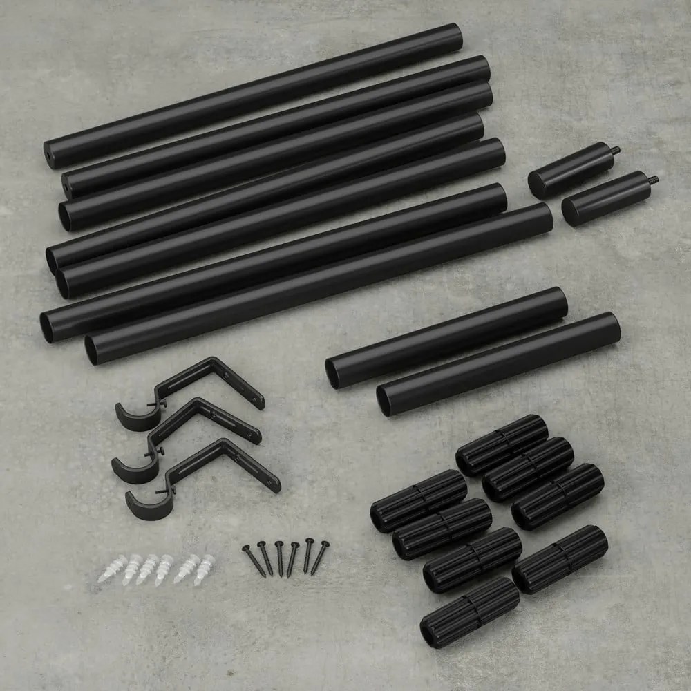 Oceľová roztiahnuteľná garniža 163 - 325 cm Zen – Umbra