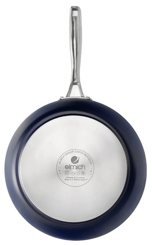 Elmich Nepriľnavá keramická Wok panvica Vital Ø 26 cm - tmavomodrá
