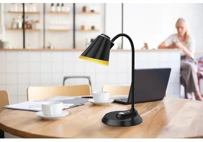 Čierna stolná lampa LED MICO