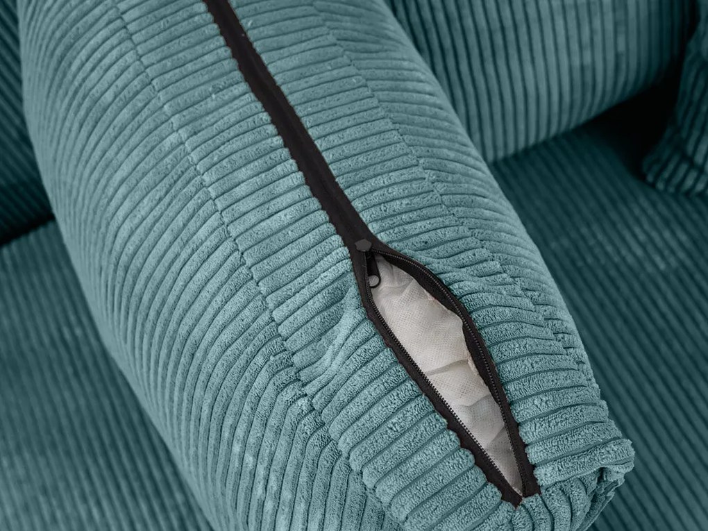 Petrolejová rohová pohovka SMART COSARO, obojstranná + 2 vankúšiky ZDARMA