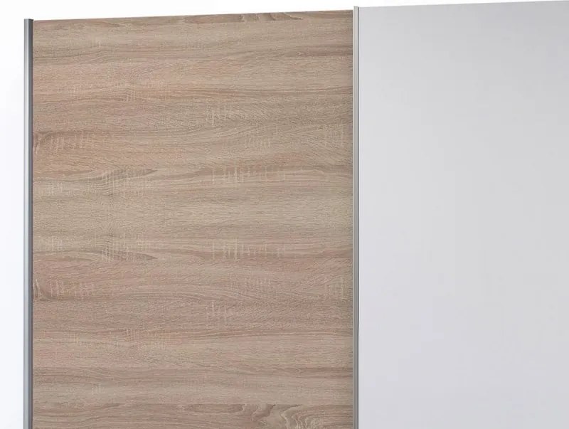 Šatníková skriňa Puls, biela/dub sonoma