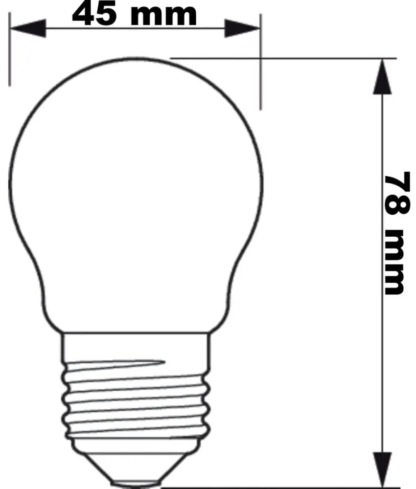 LED žiarovka E27 P45 6,5W = 60W 806lm 4000K Neutral PHILIPS CorePro