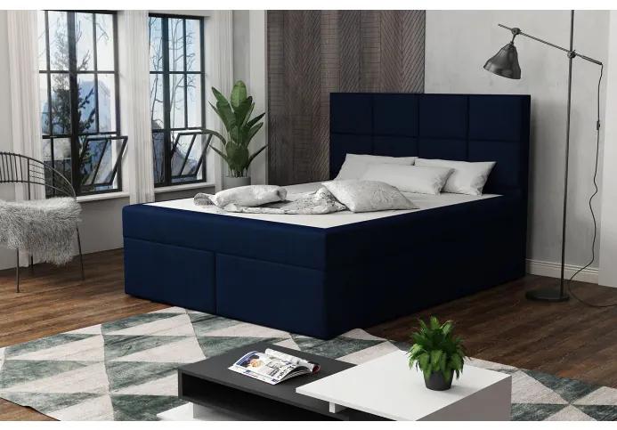 Čalúnená posteľ s prešívaním 180x200 BEATRIX - modrá 4