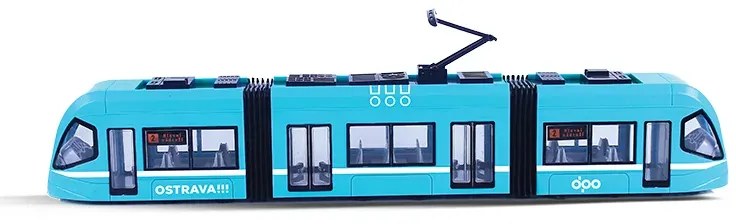 RAPPA Moderná kĺbová električka s otváracími dverami - 47 cm - Rappa