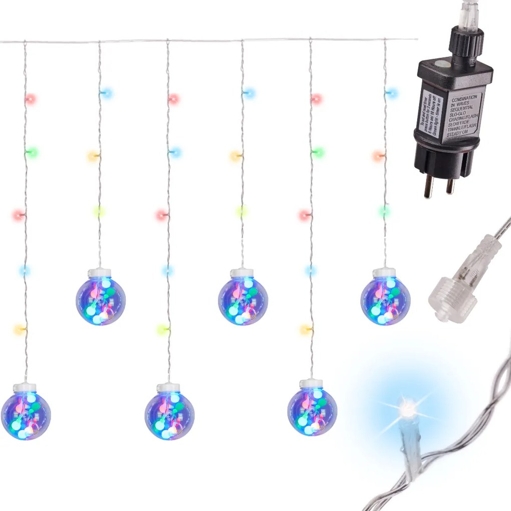 IKO Vianočné LED svetielka 3m guličky – viacfarebné