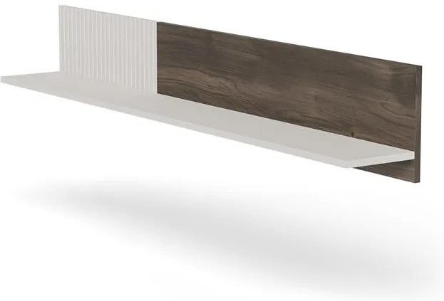 Nástěnná police Random 150 cm kašmír/ořech