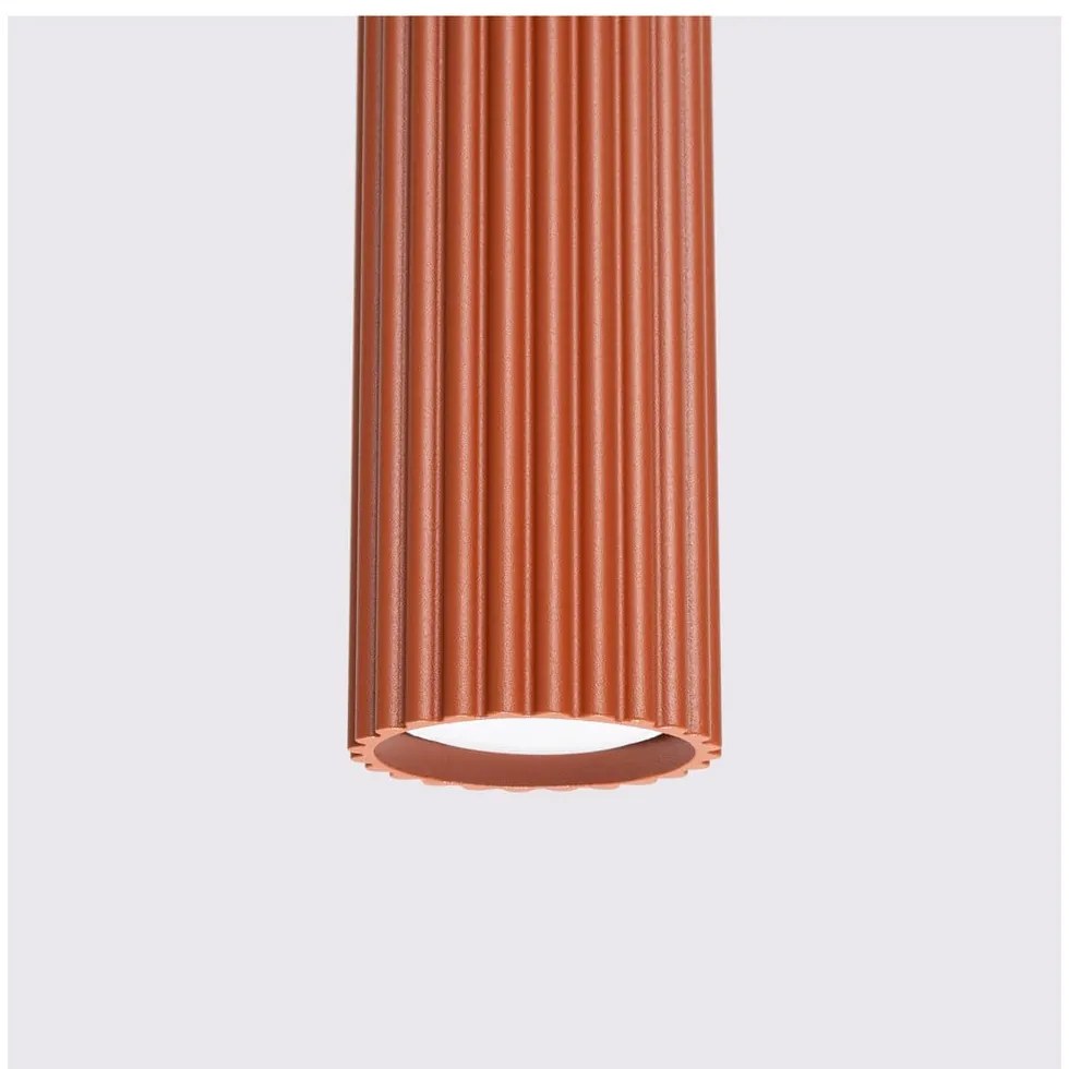 Závesné svietidlo v tehlovej farbe Gleam – Sollux