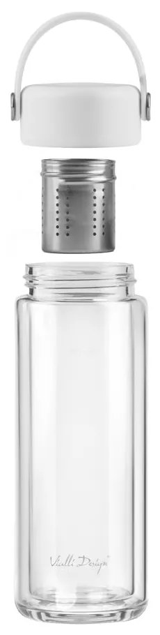 Biela sklenená fľaša 350 ml Fuori – Vialli Design
