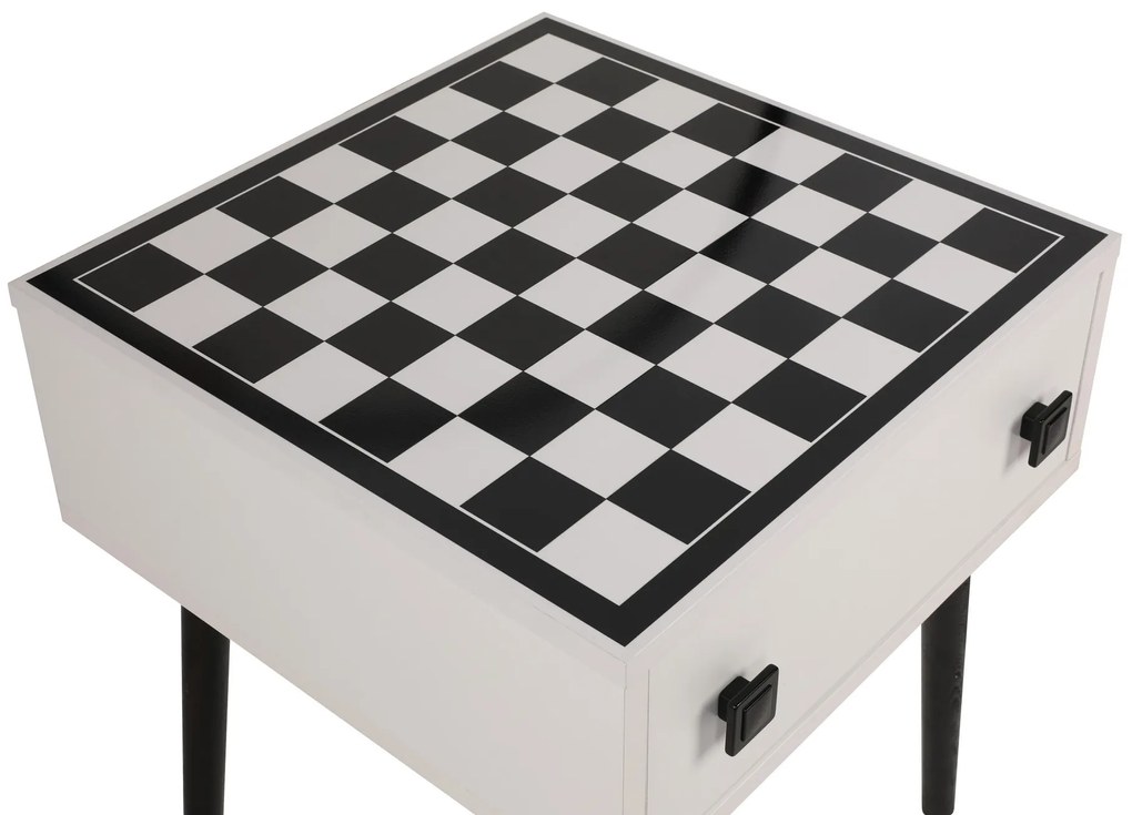 Šachový stolík Chess (Biela + Čierna). Akcia -19%. Vlastná spoľahlivá doprava až k Vám domov. 1072667