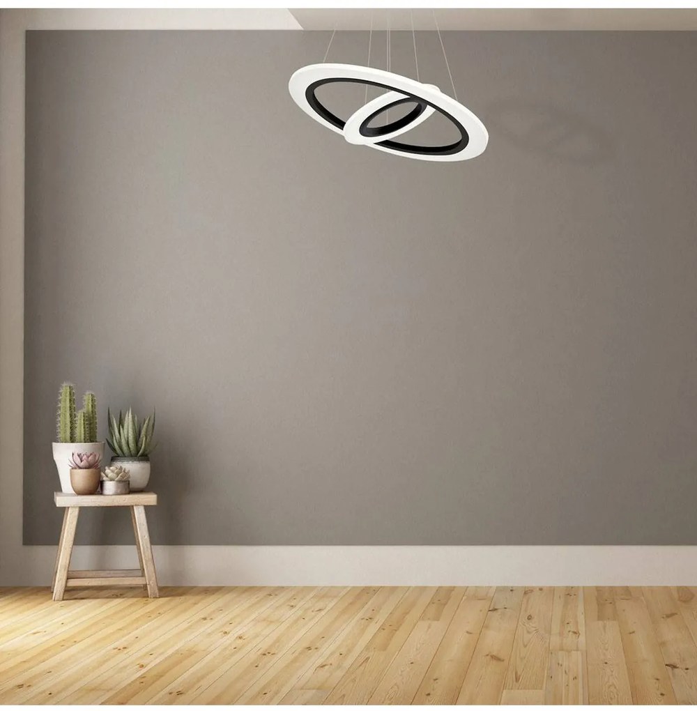 Závesné LED svietidlo Cosmo, 2x LED 36w, b/w