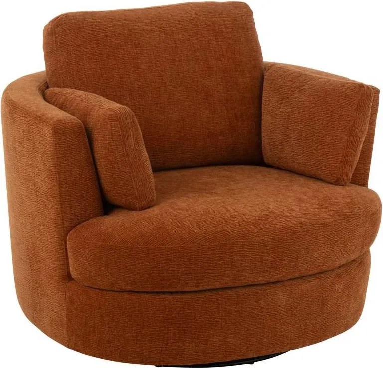 Červenooranzové kreslo Swivel - 100*109*89cm