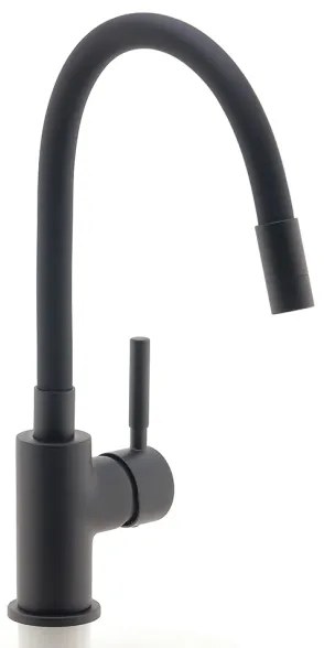 FERRO - Drezová batéria s flexibilným ramienkom matná čierna