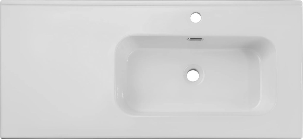 Comad Nábytkové keramické umývadlo s odkladacou plochou GO 2 100CM R DP, 101x46 cm, biela lesklá