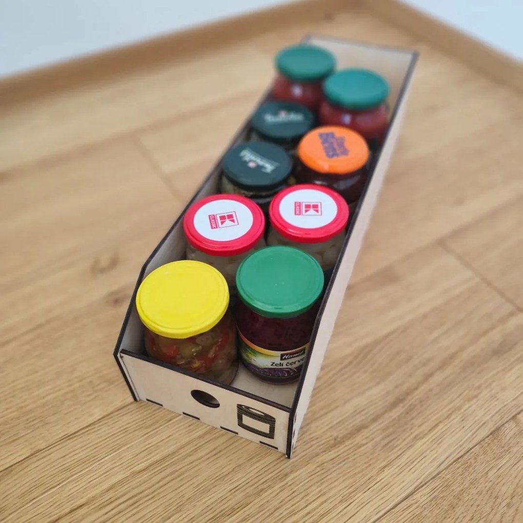 usporadejto.cz Úložný box, dřevěný 15x50x12cm - do spíže i do skříně VASKY15