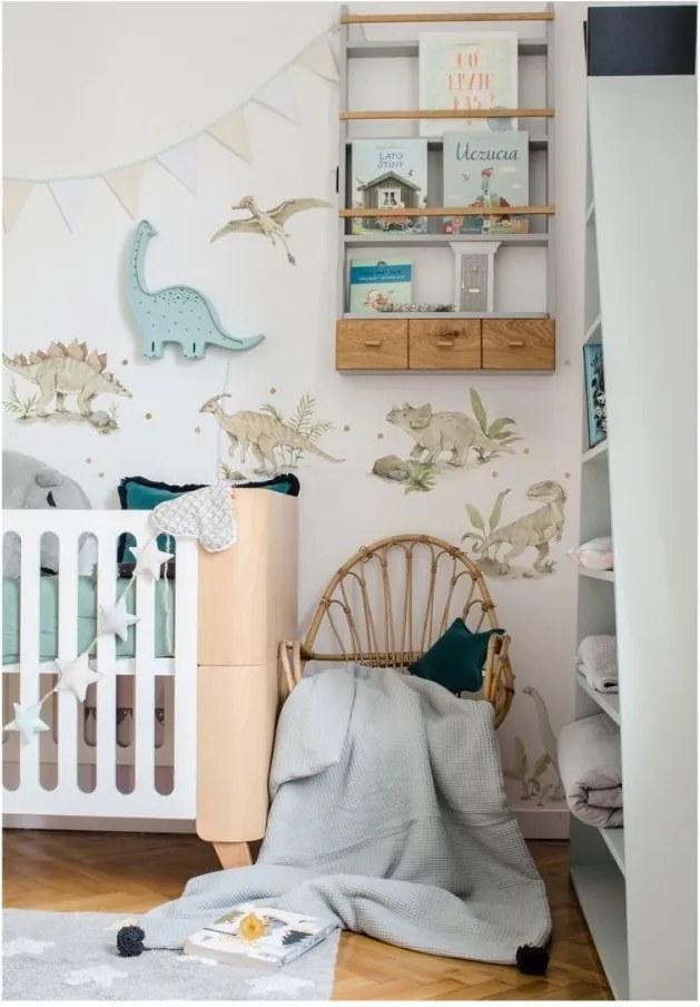 Samolepka do detskej izby šťastná ríša divov dino L