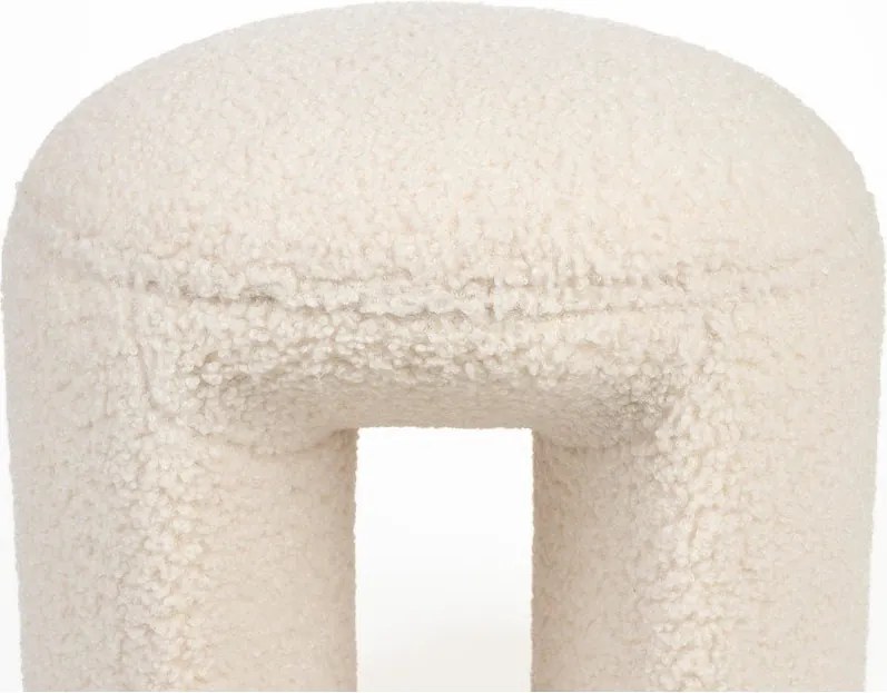 Krémovobiela čalúnená stolička Noxx – White Label