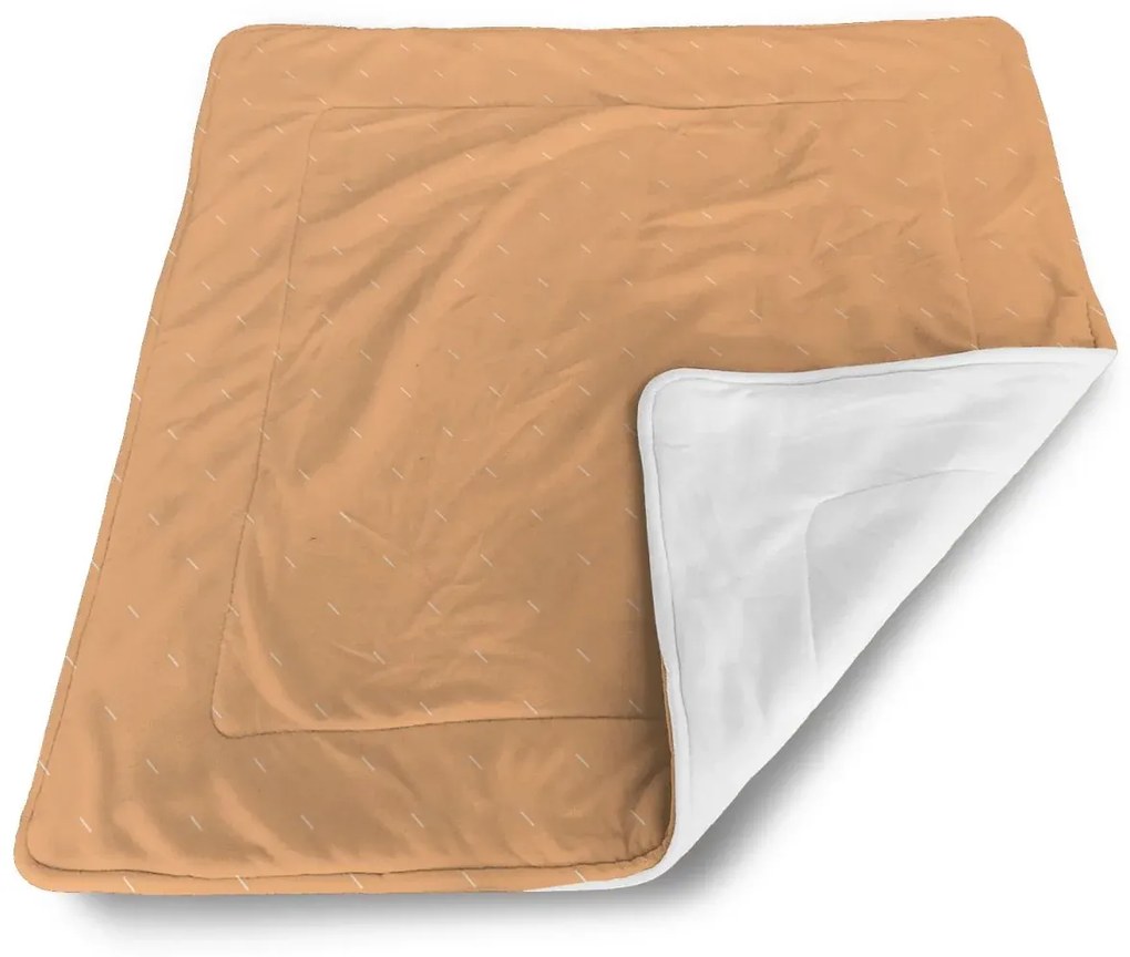 Sablio Deka pre bábätko Biele čiarky na oranžovej - 90x120 cm