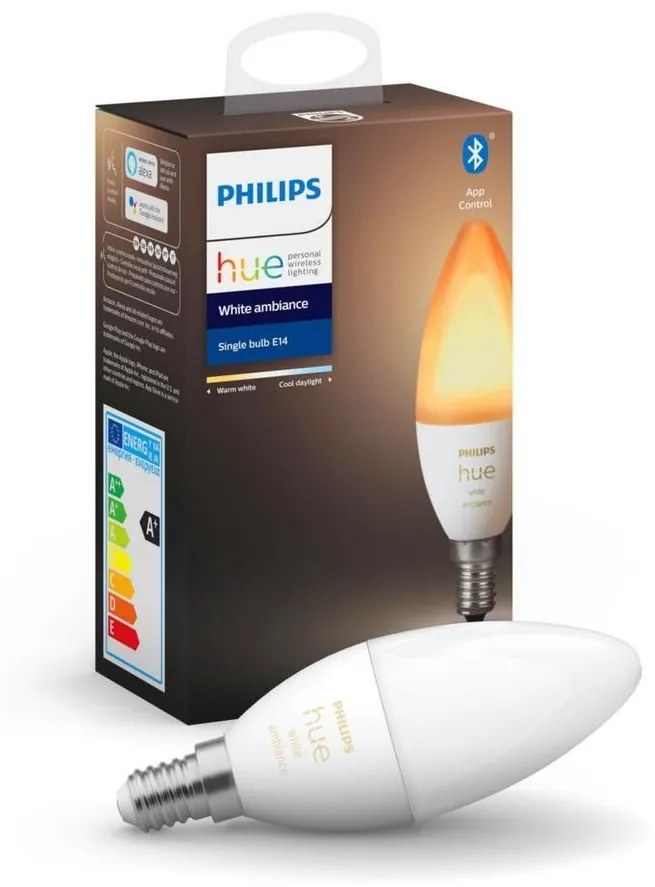 LED Stmievateľná žiarovka Philips Hue WHITE B39 E14/5,2W/230V 2200K - 6500K