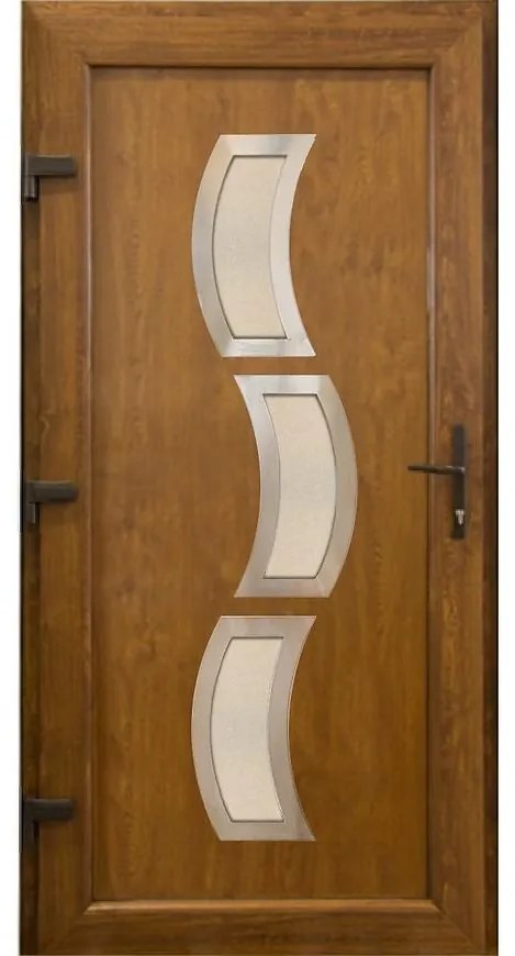 Dvere vchodové Osijek D32 90L zlatý dub