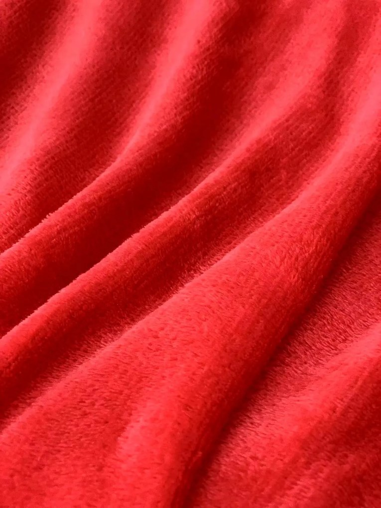 Mikroplyšová deka SOFT, červená Rozmer: 200 x 220 cm