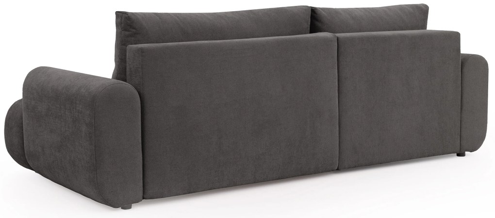 Rozkladacia rohová sedačka Lutario Mini ľavá - tmavosivá hydrofóbna pletenina Venice 2021