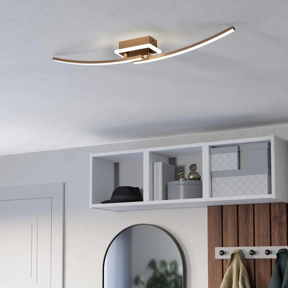 Eglo 901219 - LED Stropné svietidlo LUNGOLAGO LED/12W/230V 4000K medená