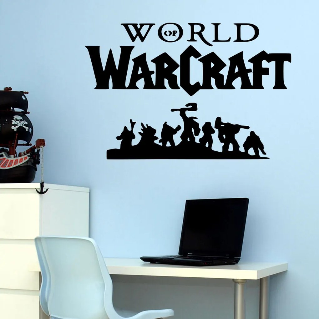 Veselá Stena Samolepka World of Warcraft Farba: šedá, Veľkosť: 80 x 53 cm