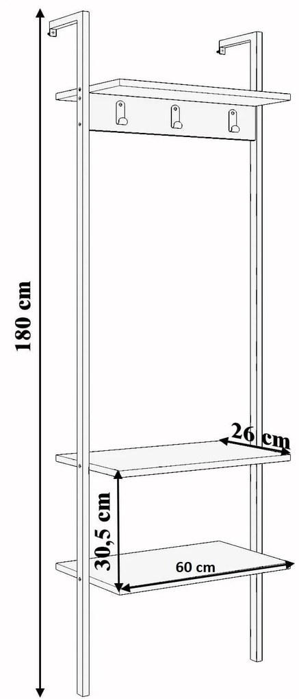 Vešiak Dabada 1 (čierna) . Akcia -23%. Vlastná spoľahlivá doprava až k Vám domov. 1093863