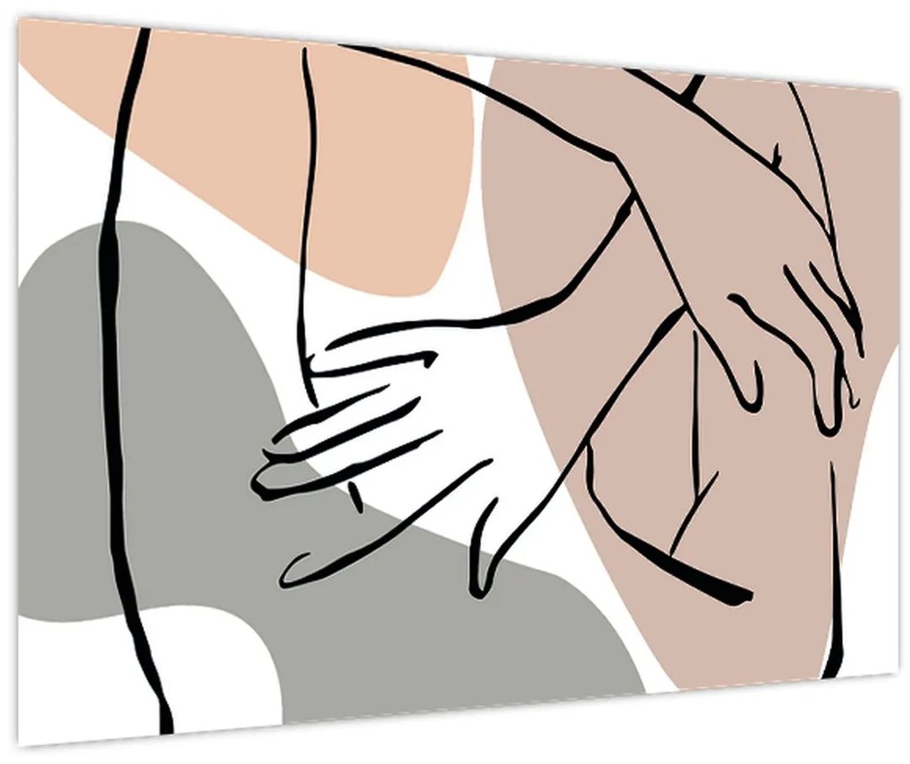 Obraz - Woman body line art N⁰2 (90x60 cm)