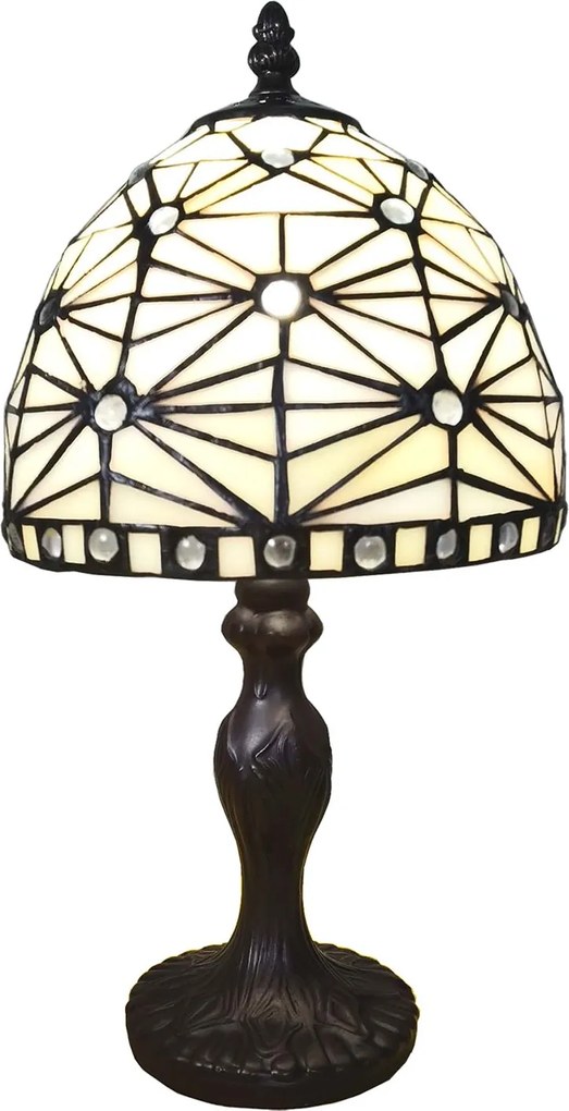 Stolná Tiffany lampa Elinor - Ø 18*33 cm