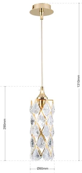 Orion - Luster na lanku RITA 1xG9/40W/230V zlatý