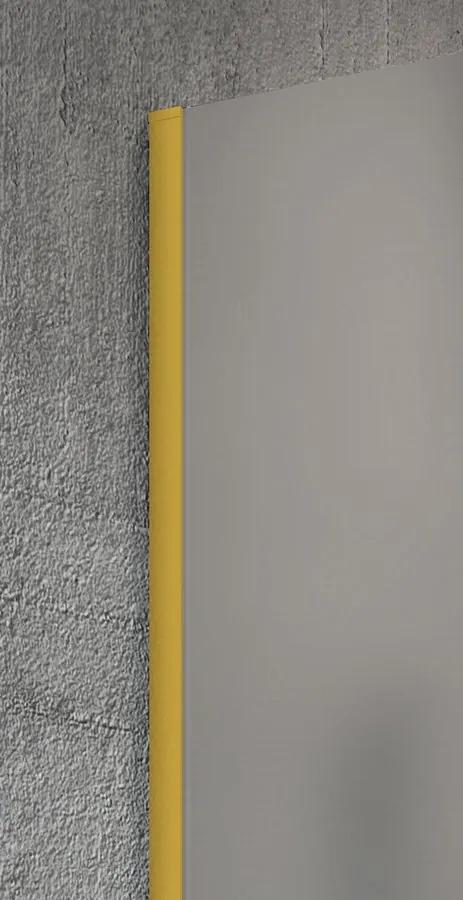 Gelco, VARIO GOLD MATT jednodielna sprchová zástena na inštaláciu k stene, 8mm číre sklo, 1400 mm, zlatá matná, GX1214-01