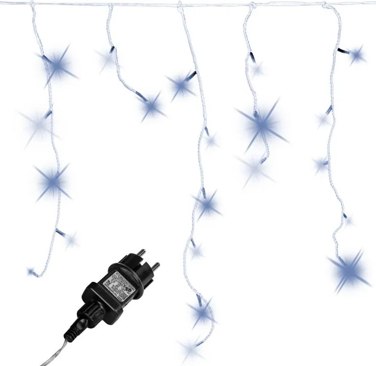 Vianočný svetelný dážď - 15 m, 600 LED, studeno biely