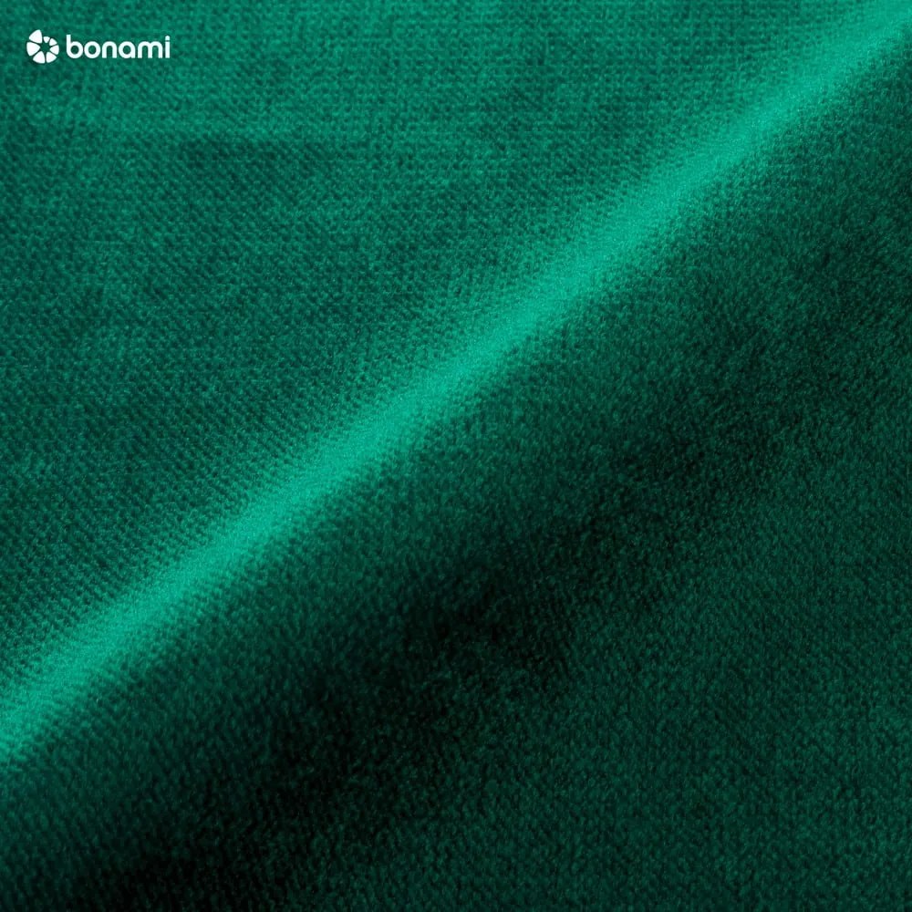 Zelená zamatová rozkladacia/s úložným priestorom pohovka 216 cm Selene – ELTAP