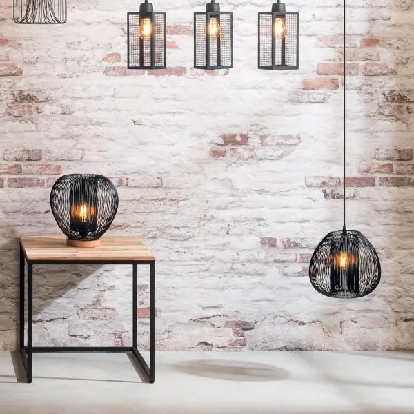 Atmosphera - Luster na lanku NODA 1xE27/40W/230V čierna