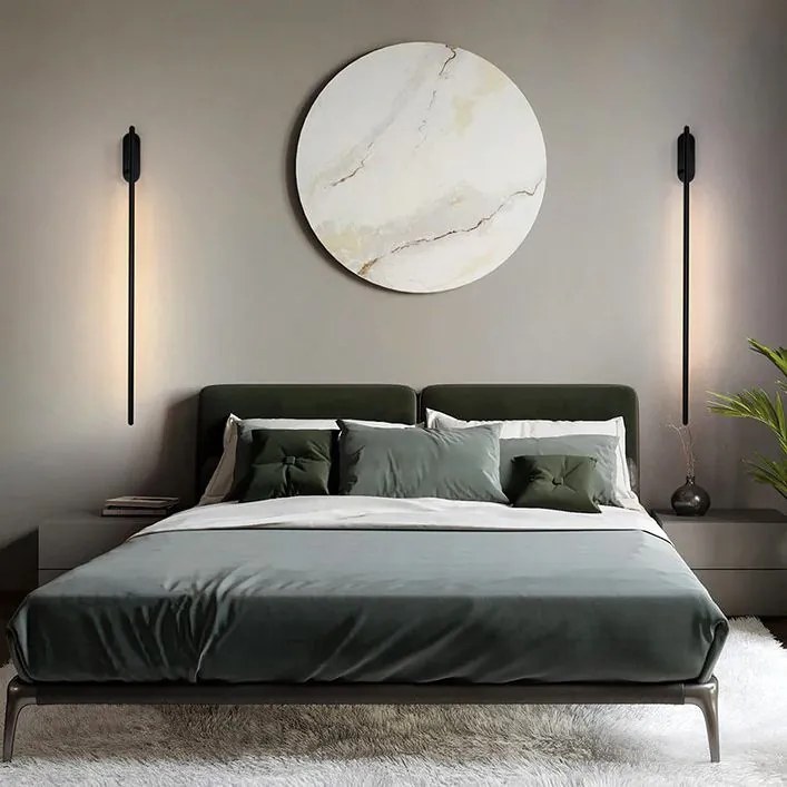 Toolight - LED nástenné svietidlo 12W 92CM APP584-1W , čierna, OSW-09756